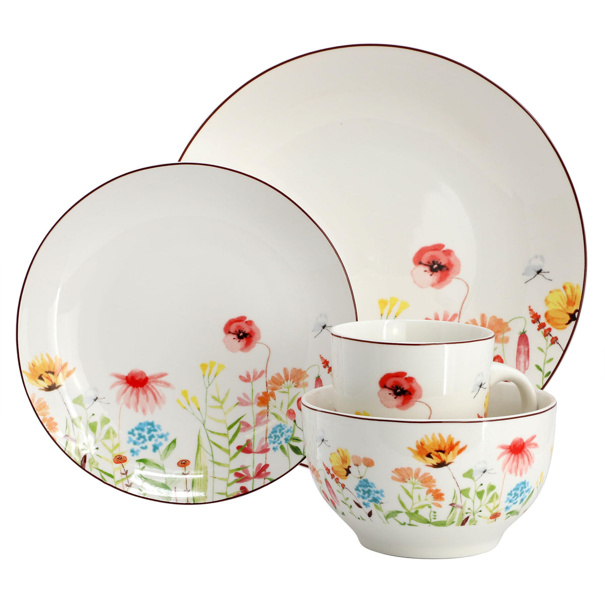 16 Piece Porcelain Dinnerware Set B218