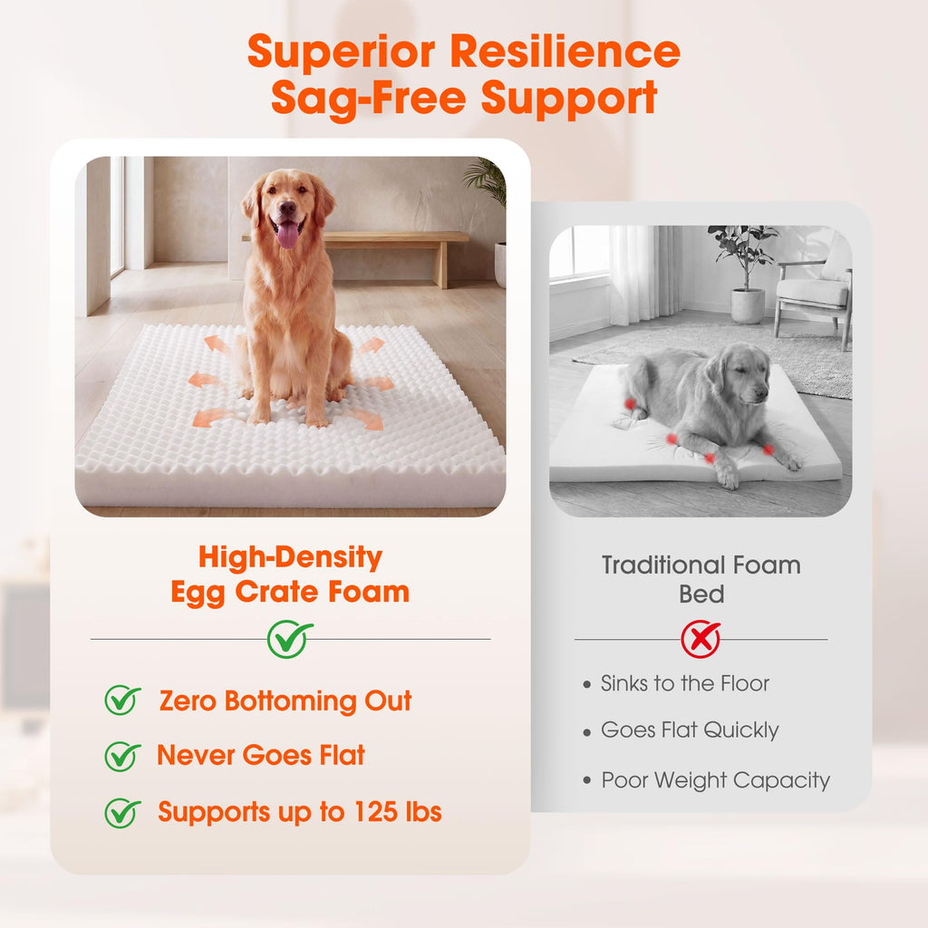 Waterproof Orthopedic Dog Bed with Bolster V8403