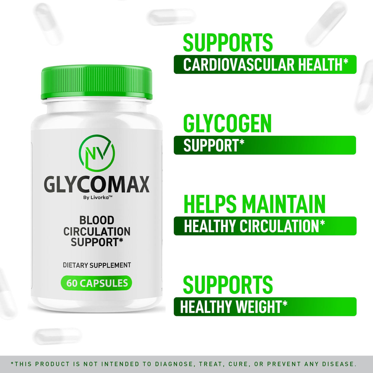 All Natural Capsules Supplement, 300 Capsules P70644