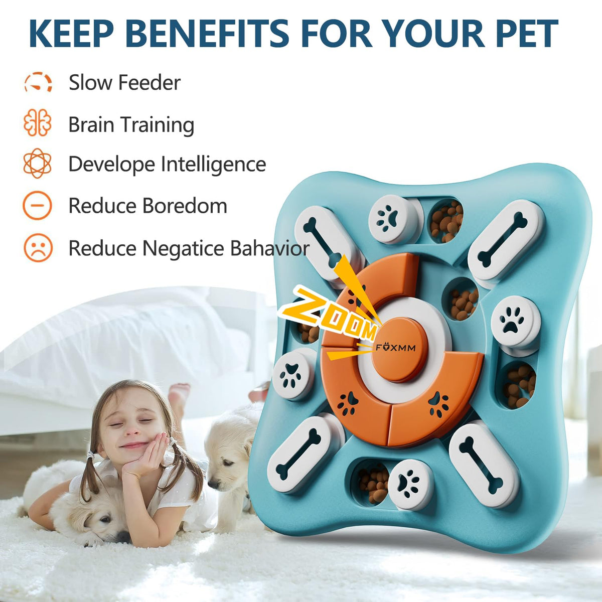 Interactive Dog Treat Puzzle Toys K12808