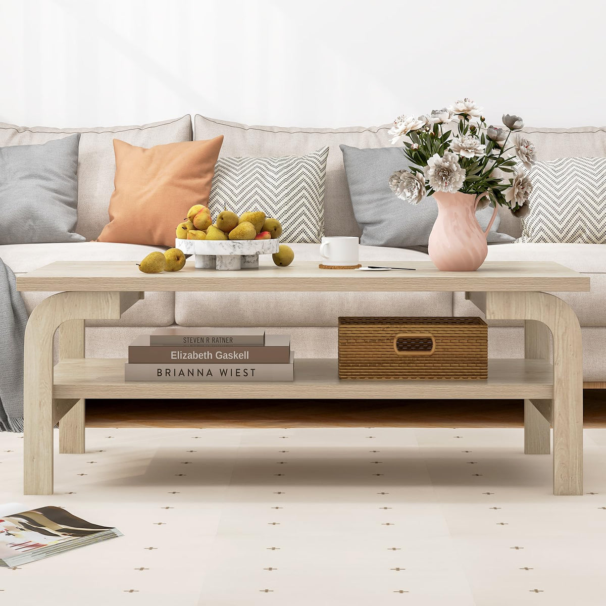 2-Tier Coffee Table with Storage L2077