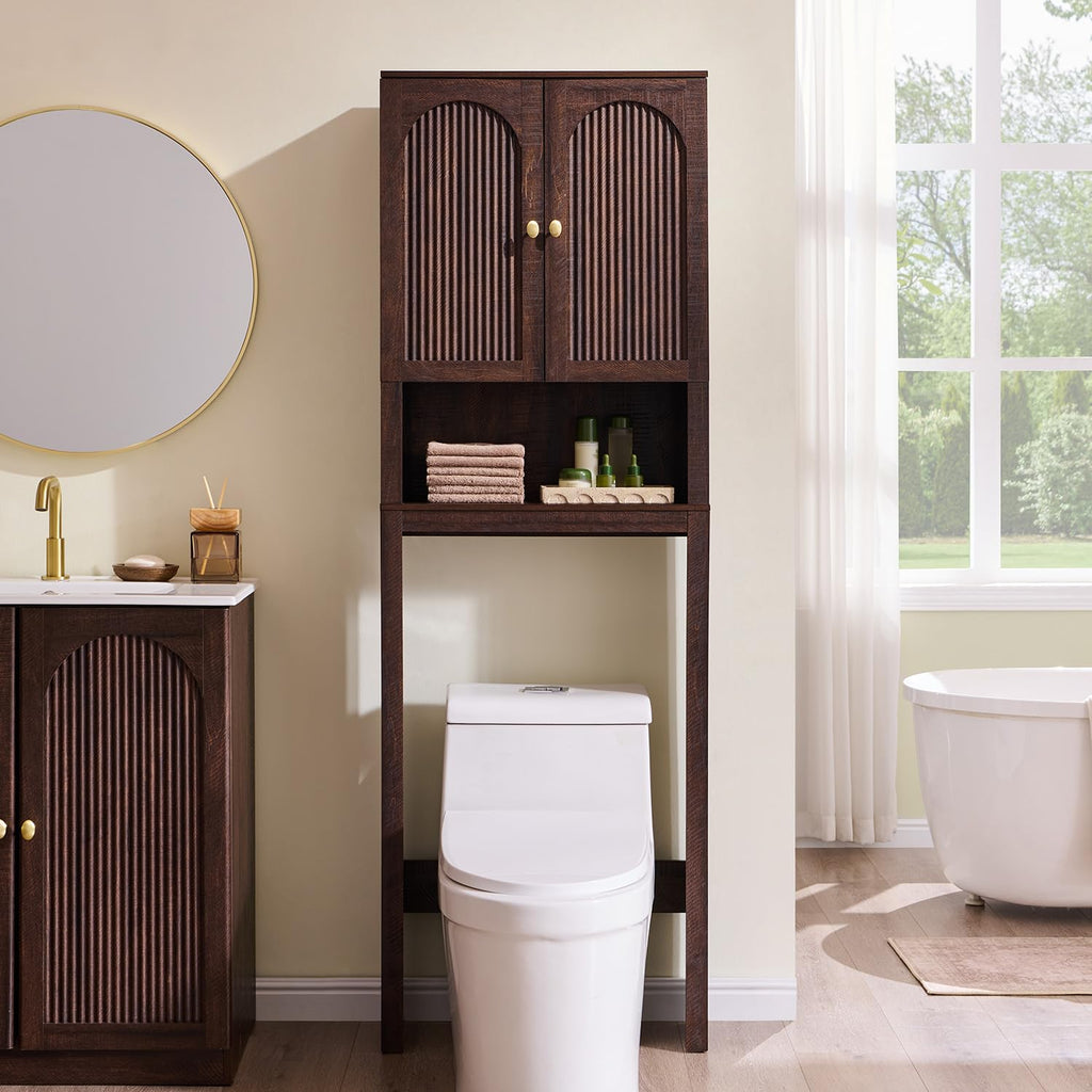 72" Over The Toilet Wooden Bathroom Storage Cabinet Q3708