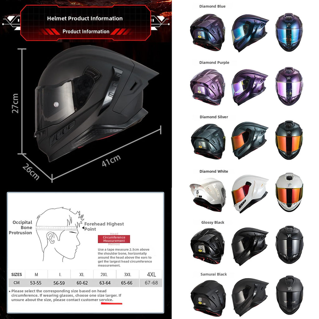 Full Face Motorcycle Helmet DOT Dual Sun Visor I8437