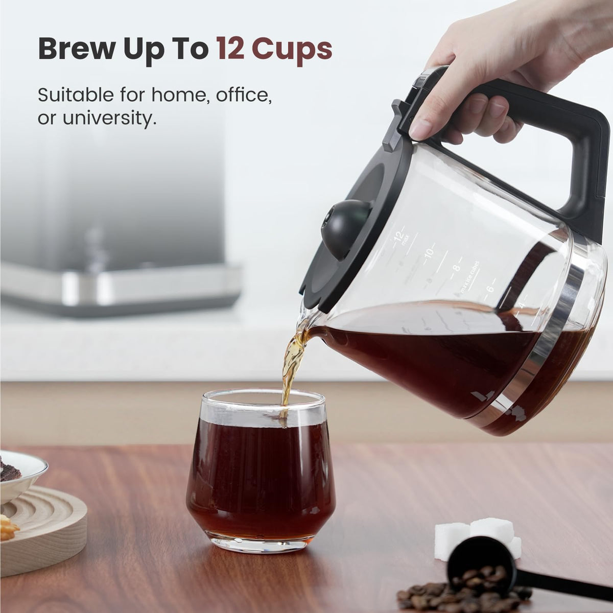 12-Cup Coffee Maker with Glass Carafe Y902474