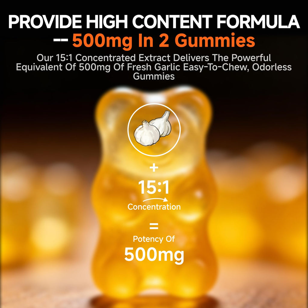 Odorless Aged Garlic Extract Gummies 500mg 60 Ct F262101
