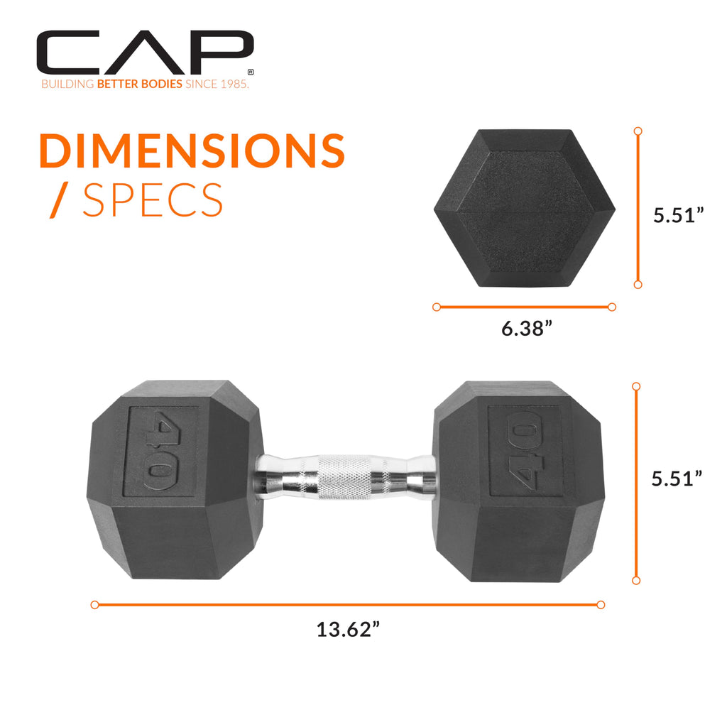 Rubber Coated Hex Dumbbell C840187