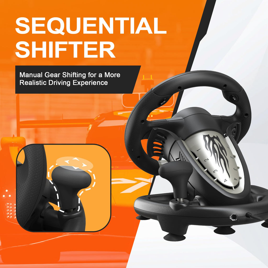 Gaming Steering Wheel with Pedals O46165