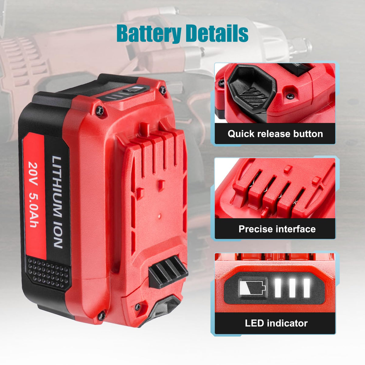 2 Pack 5.0Ah Lithium Battery R747511