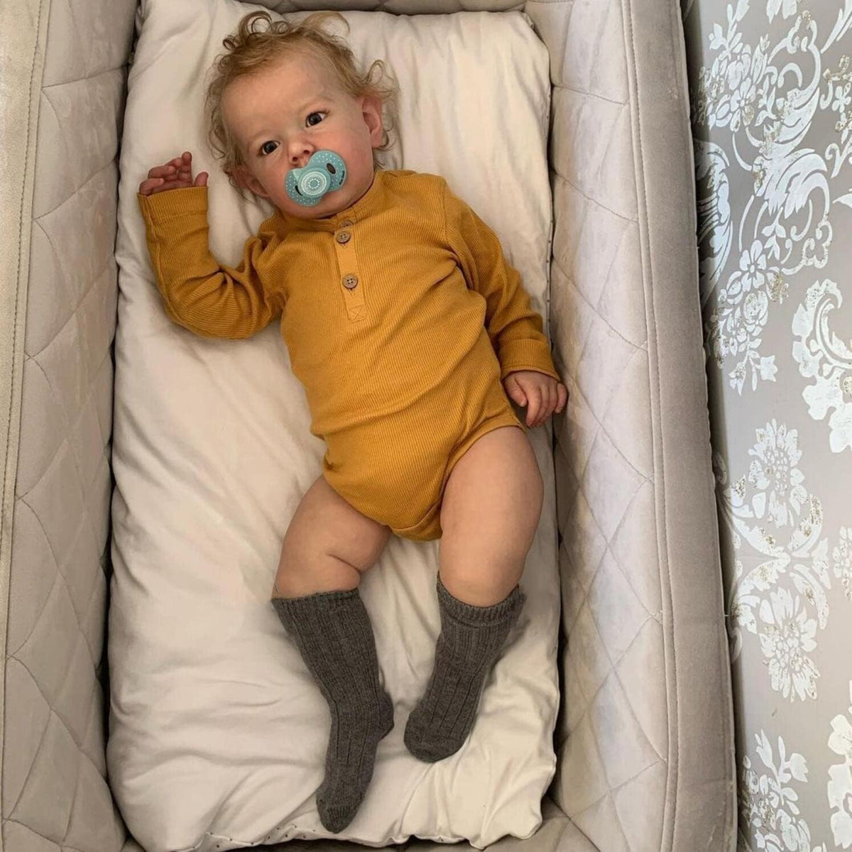22" Realistic Baby Doll Boy Blonde Hair P648570