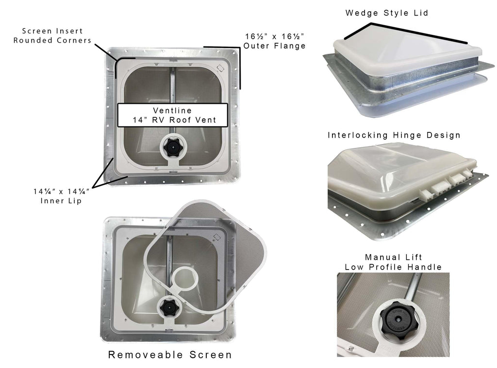 White RV Roof Vent E951