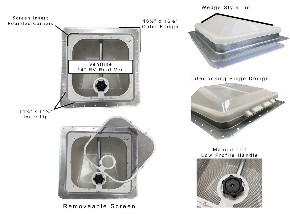 White RV Roof Vent E951