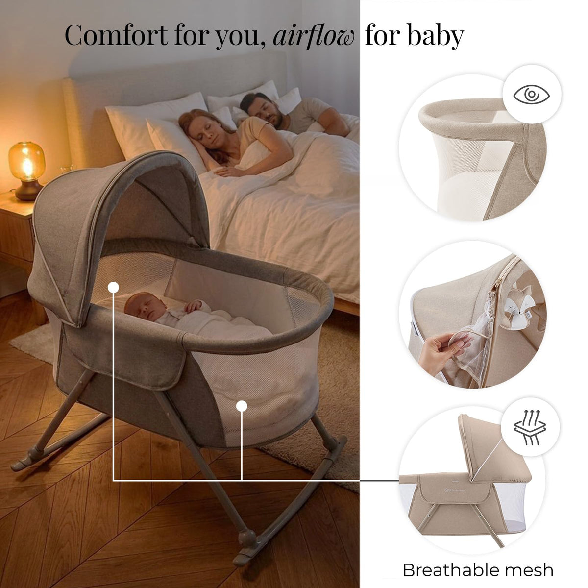Beige Travel Bassinet I633164