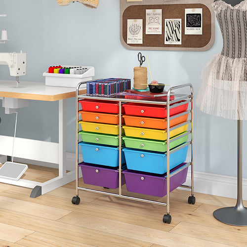 12 Drawer Rolling Storage Cart O325194