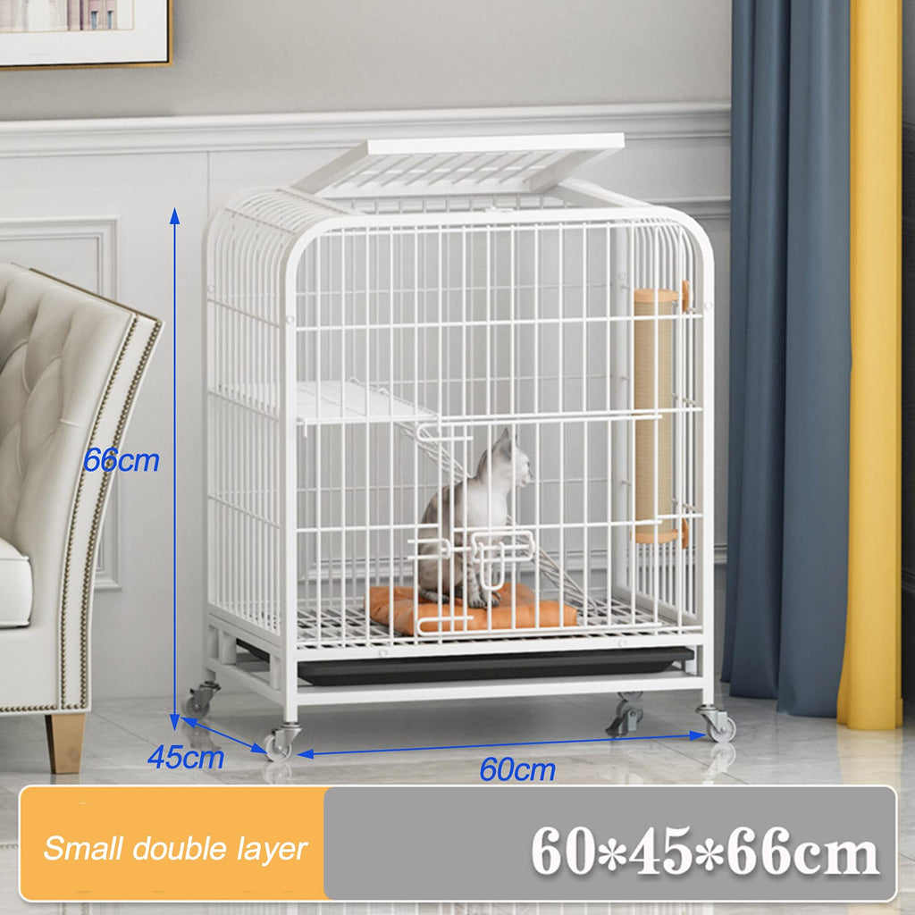 Large 3-Tier Metal Wire Cat Cage with Hammock and Casters R73280