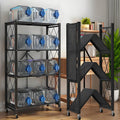 Metal Shelves, 4-Tier Foldable Shelving Unit with Wheels V45981