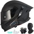 Full Face Motorcycle Helmet DOT Dual Sun Visor I8437