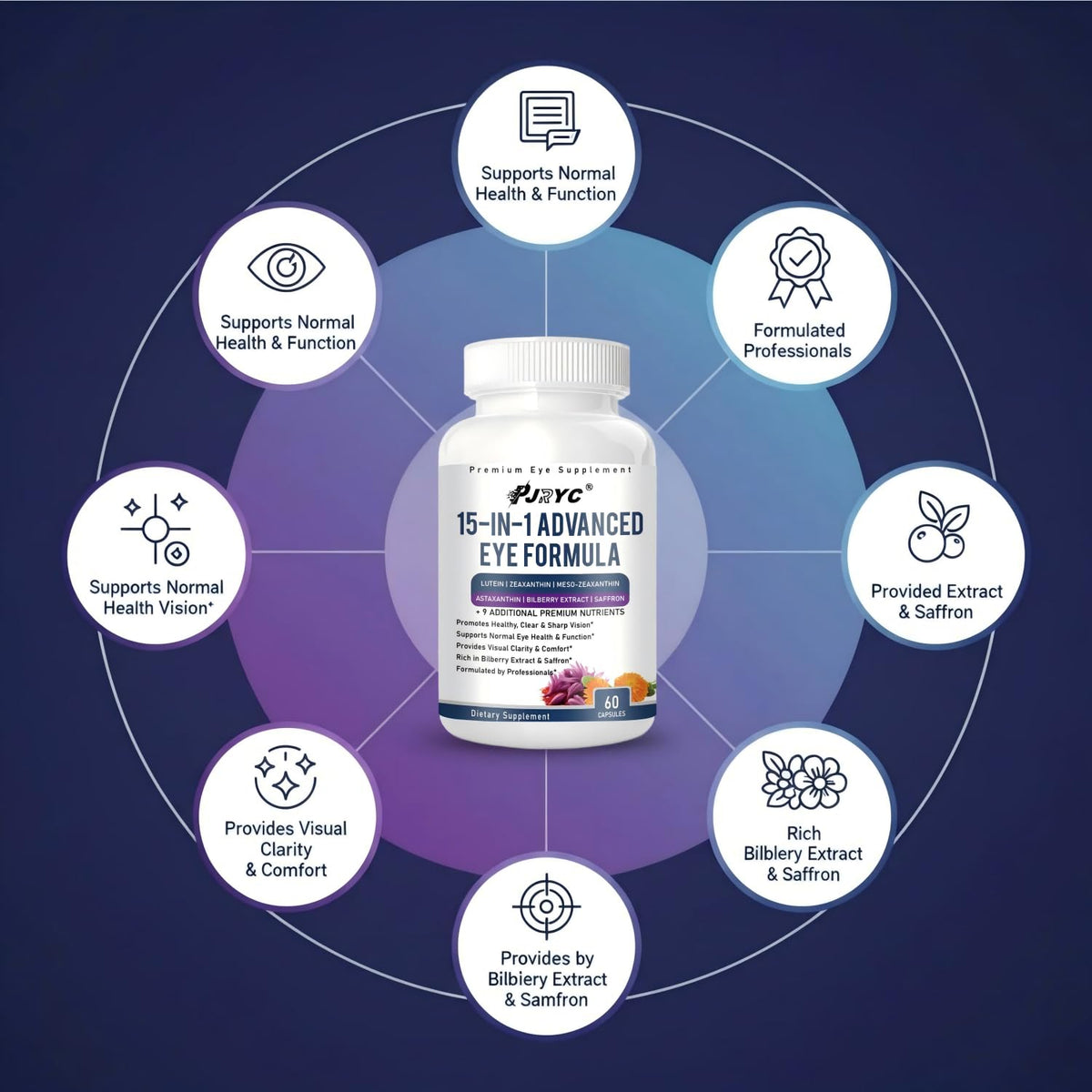 15 in 1 Eye Formula with Lutein 120 Capsules I41955