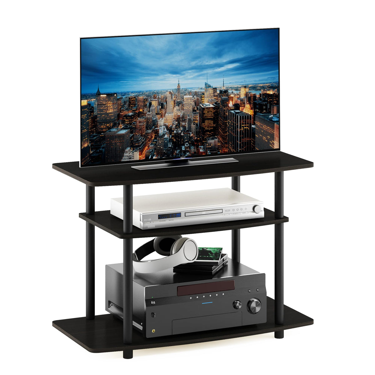 3-Tier Espresso Black TV Stand P631