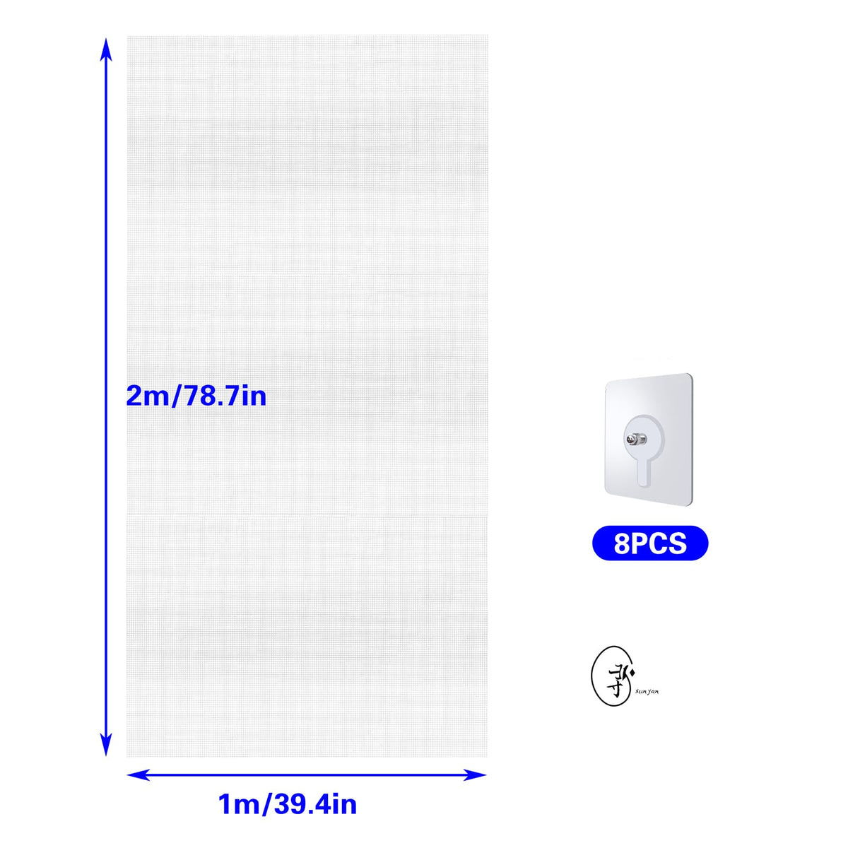 Clear Mesh Netting with 8 Screws W630