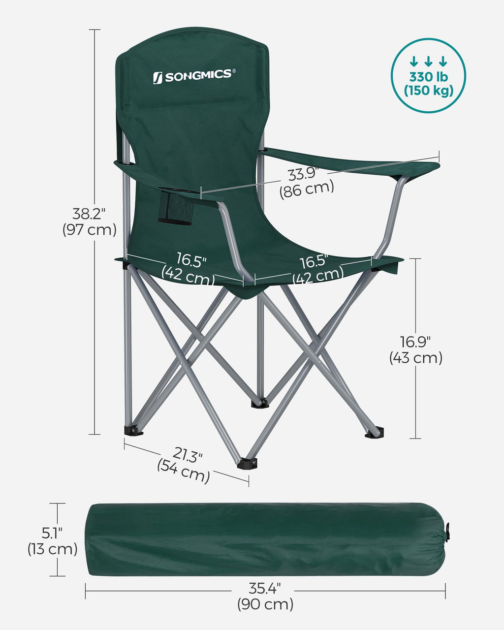 Set of 2 Folding Camping Chairs F1230