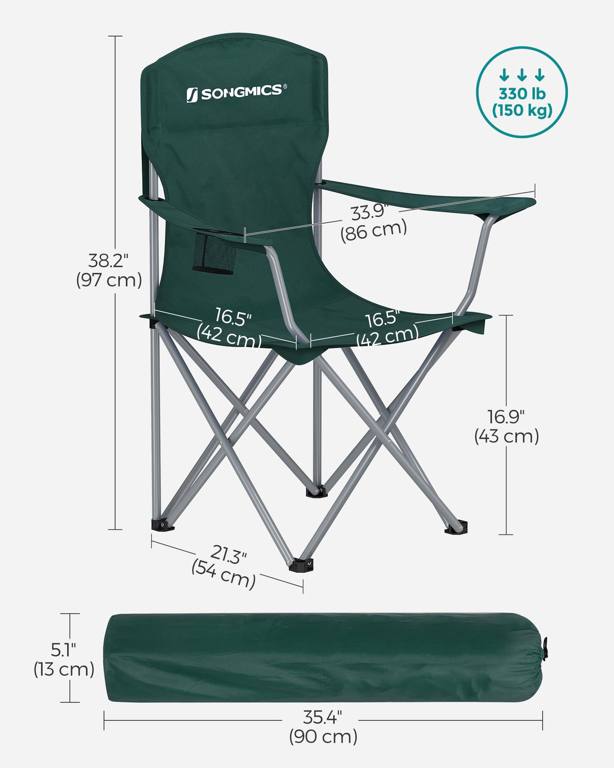 Set of 2 Folding Camping Chairs F1230