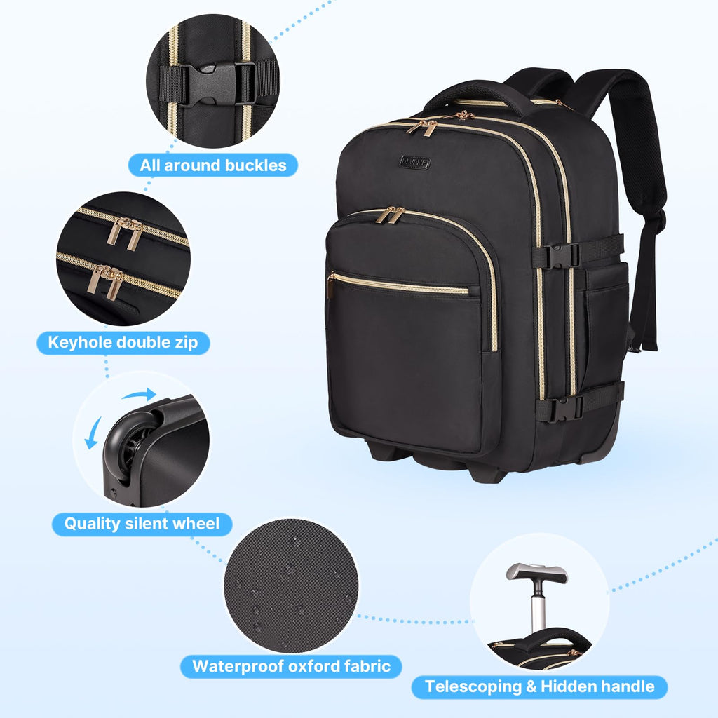 Rolling Backpack with Wheels Y4825