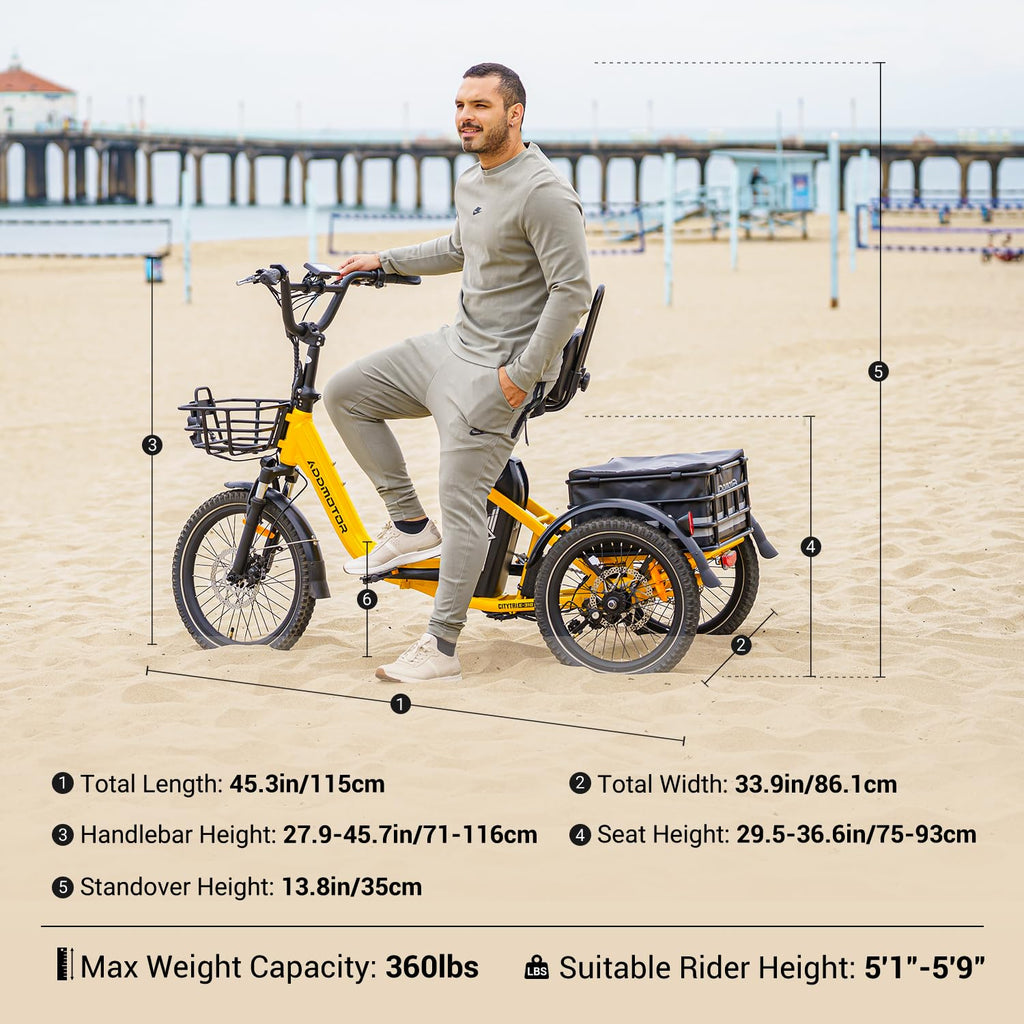 Folding Electric Tricycle 750W 48V 20Ah UL2849 J801308