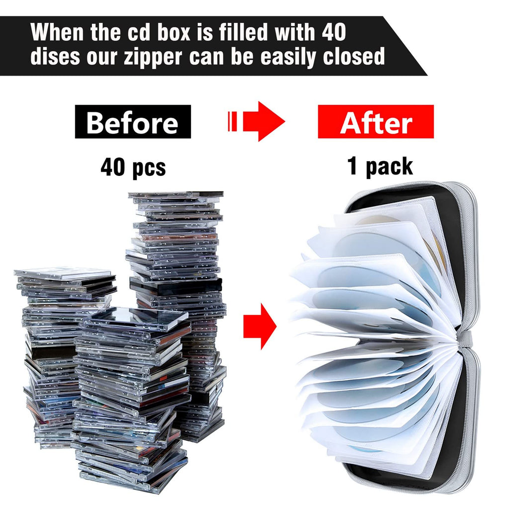 CD/DVD Cases 40 Capacity Disc Storage Binder Black U45527