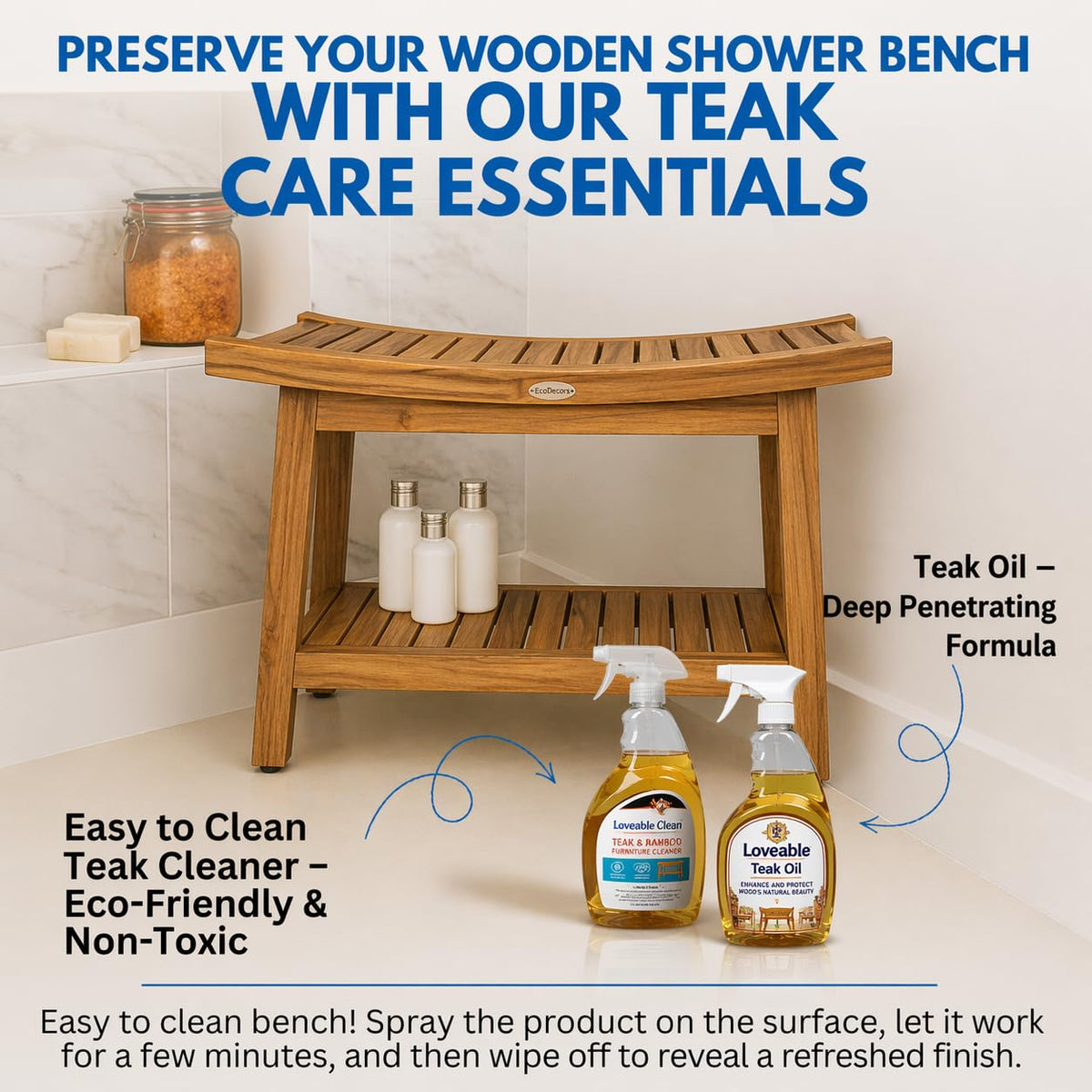 30-Inch Teak Shower Bench R23078