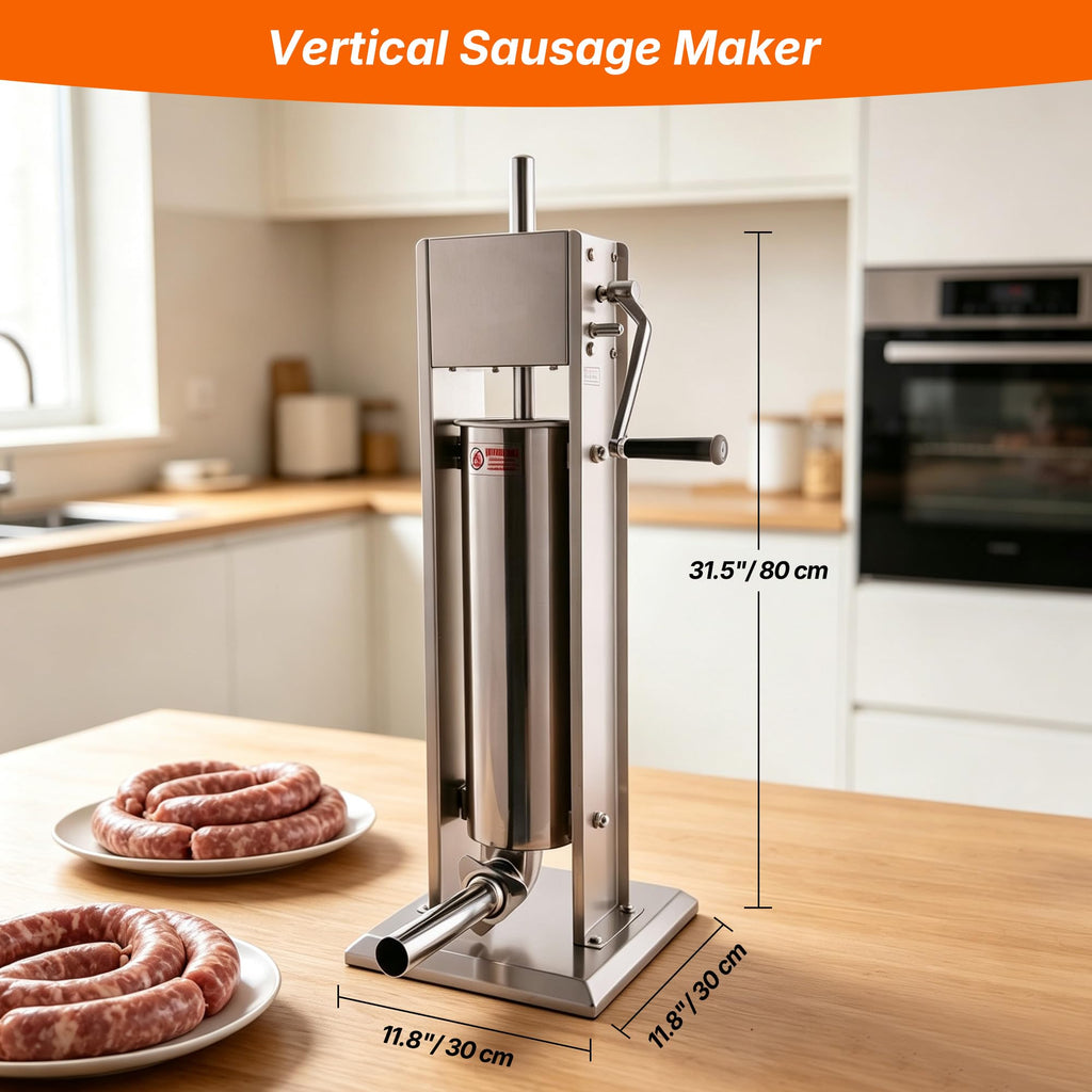 Stainless Steel Vertical Sausage Stuffer 15Lb E145