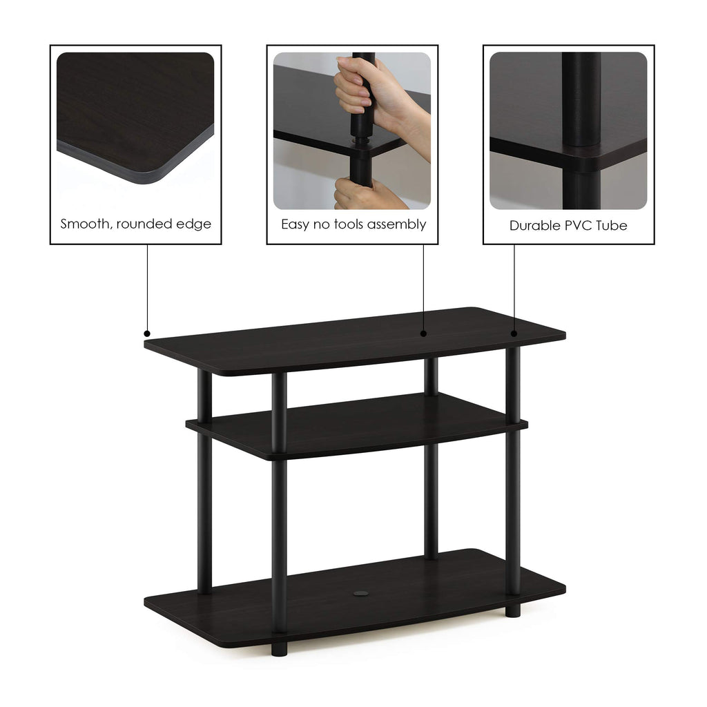 3-Tier Espresso Black TV Stand P631