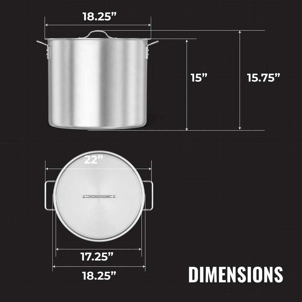 60Qt Aluminum Stock Pot with Strainer and Lid Y91497