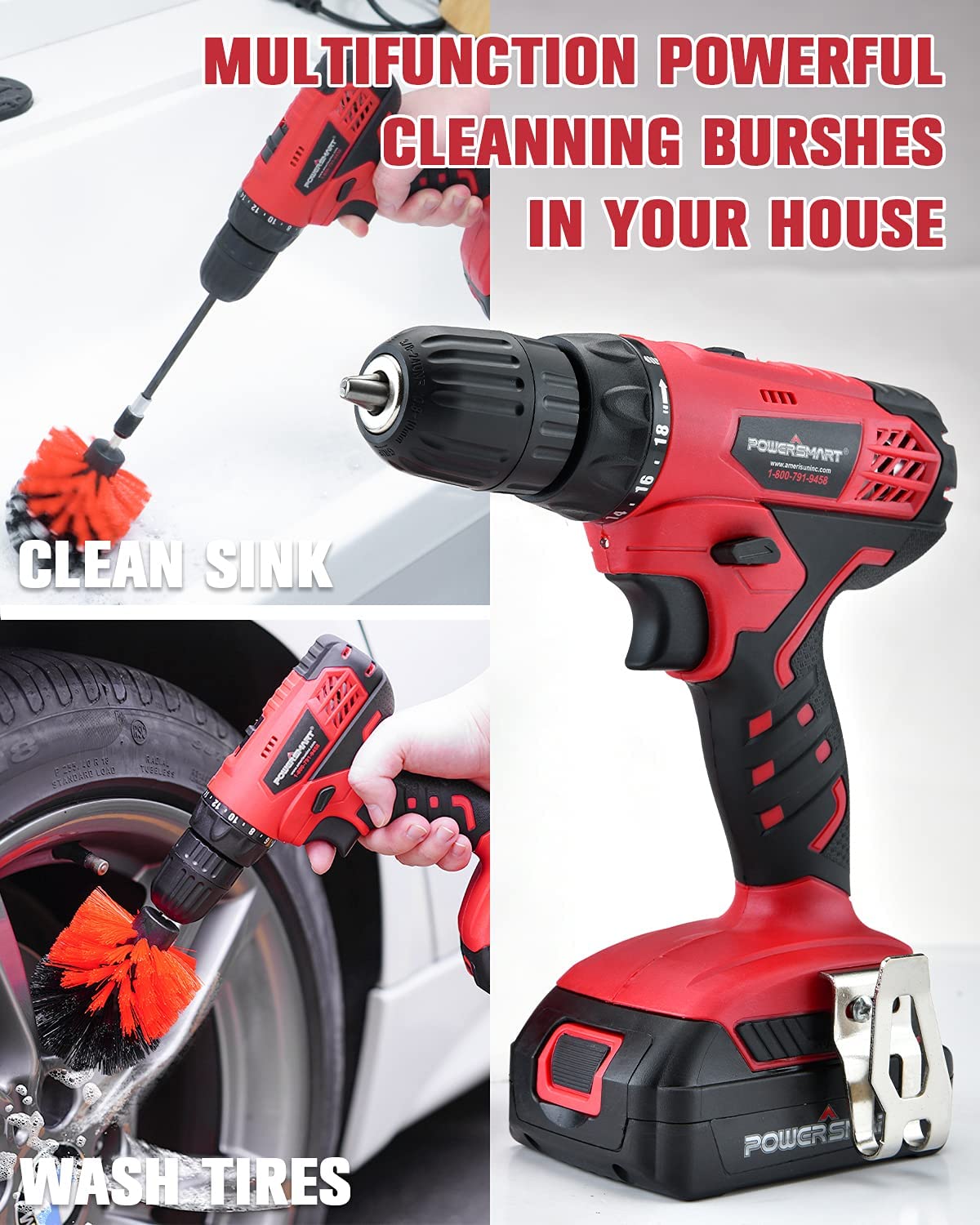 20V Cordless Drill Driver Set with Battery and Charger M2748