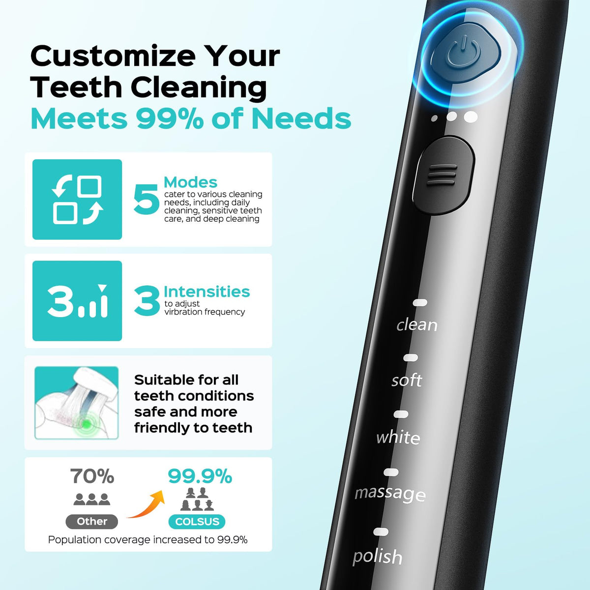 Electric Toothbrush 2PCS Black Pink I679817