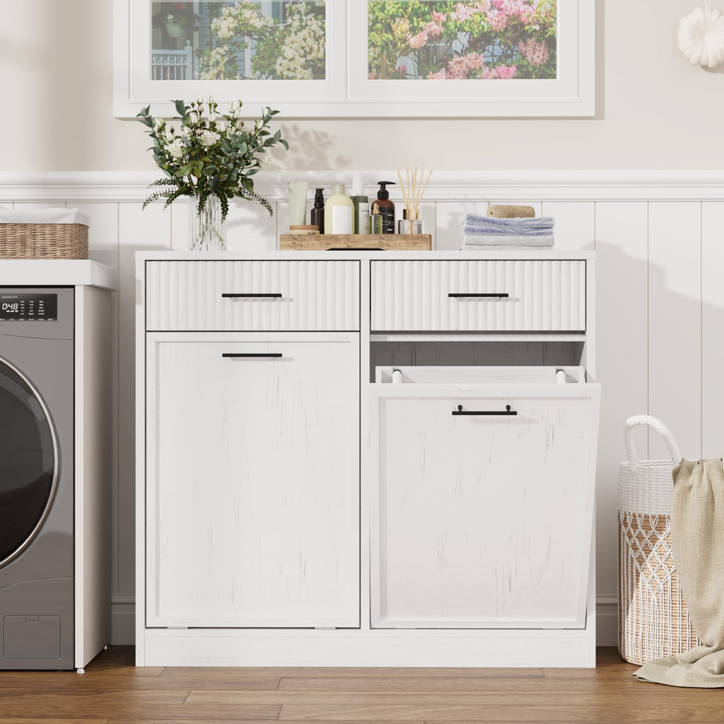 Double Tilt Out Laundry Hamper Cabinet X2158