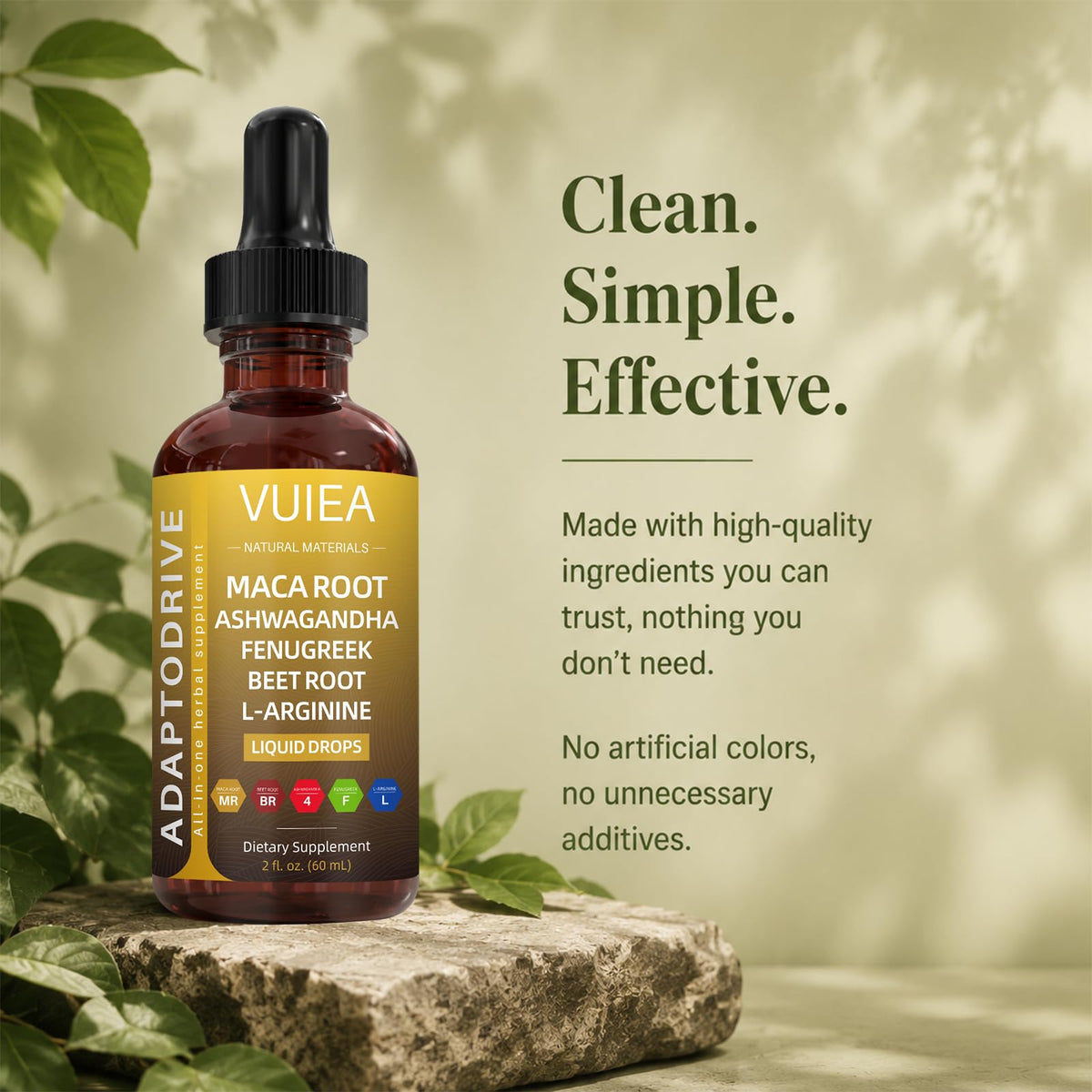 Maca Root Liquid Supplement with Ashwagandha Fenugreek Beet Root 2 fl oz S61346