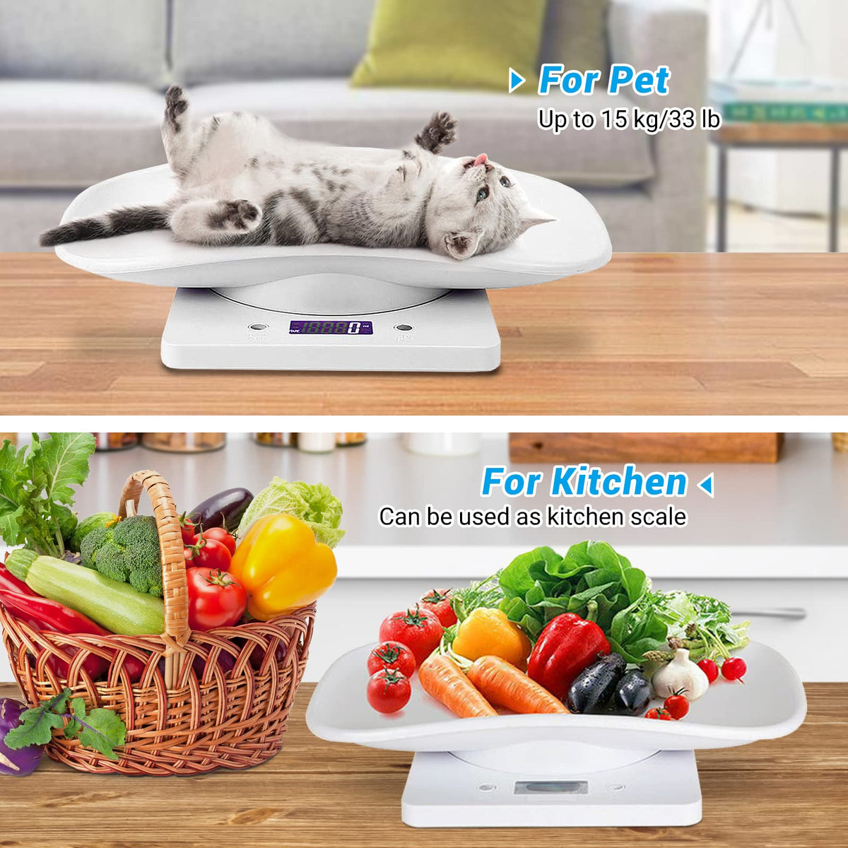 Pet Scale 33lb Capacity with Tape Measure I536