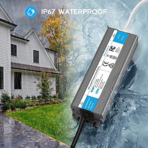 200 Watts Waterproof IP67 LED Driver 85V-265V AC to 12V DC Converter M9345