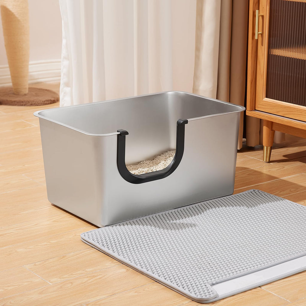 XXL High Sided Stainless Steel Litter Box I93464