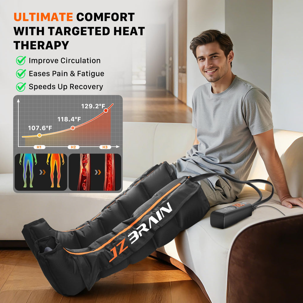 Air Compression Boots Leg Massager with Heat C1307