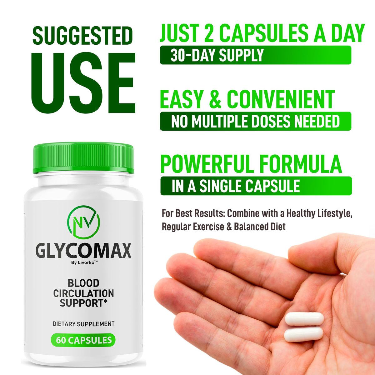All Natural Capsules Supplement, 300 Capsules P70644