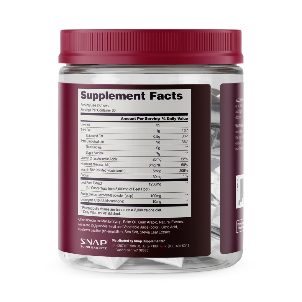 Beet Root Extract & CoQ10 Soft Chews, Mixed Berry, 60 Ct F6834