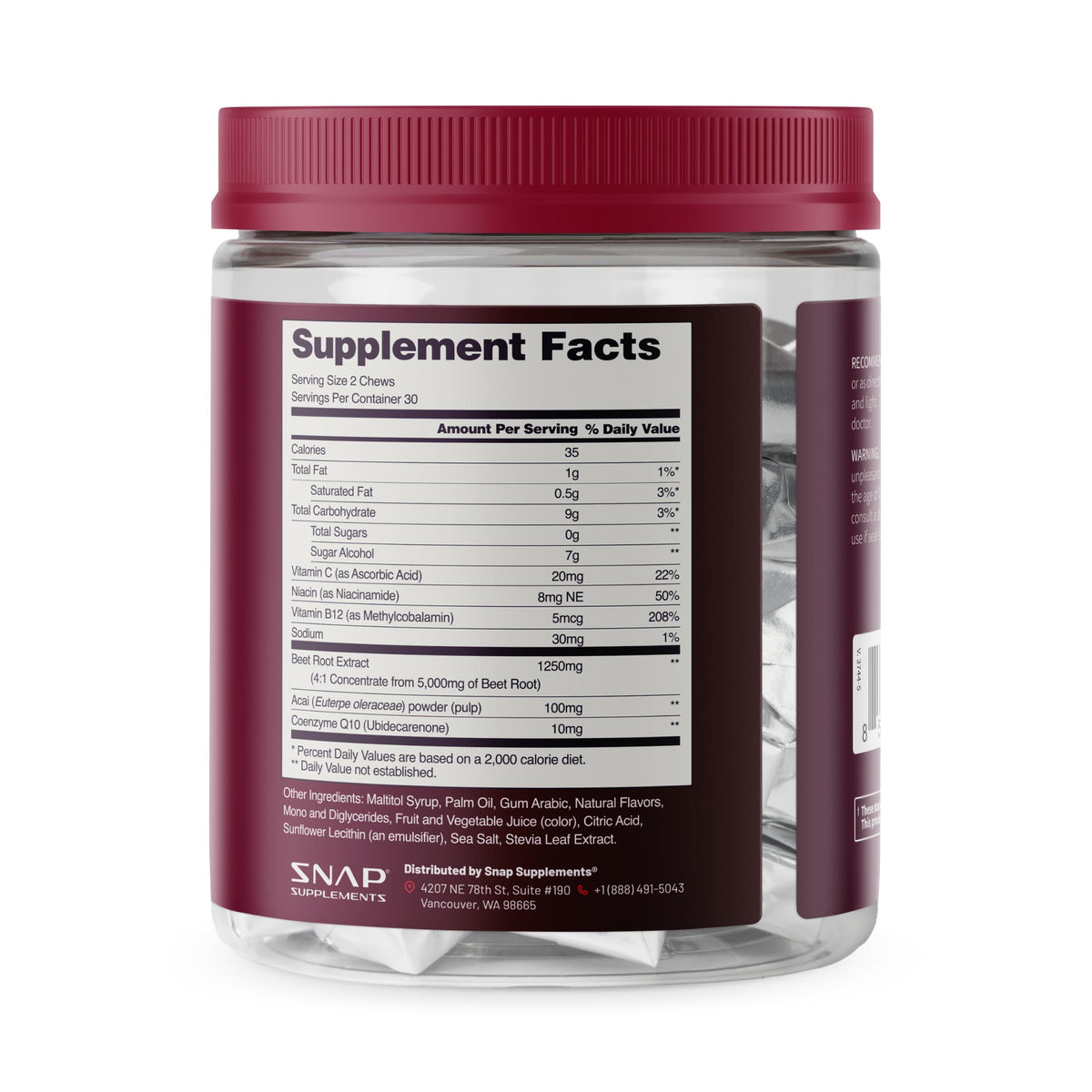 Beet Root Extract & CoQ10 Soft Chews, Mixed Berry, 60 Ct F6834