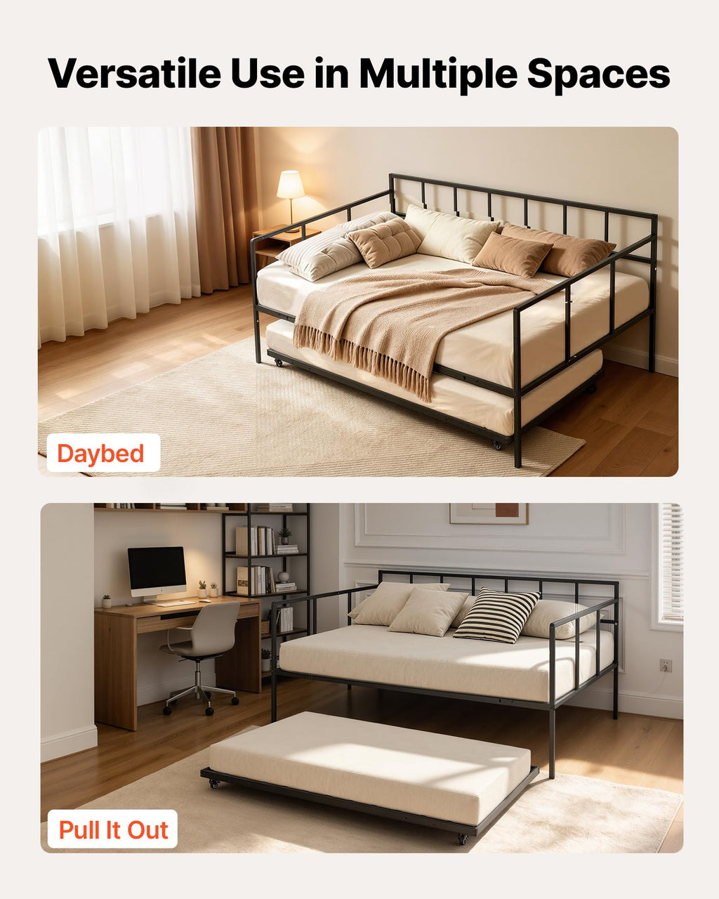 Full Size Daybed with Pop Up Trundle R953