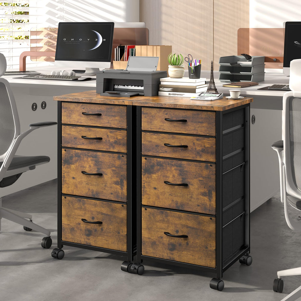 4 Drawer Rolling File Cabinet F43106