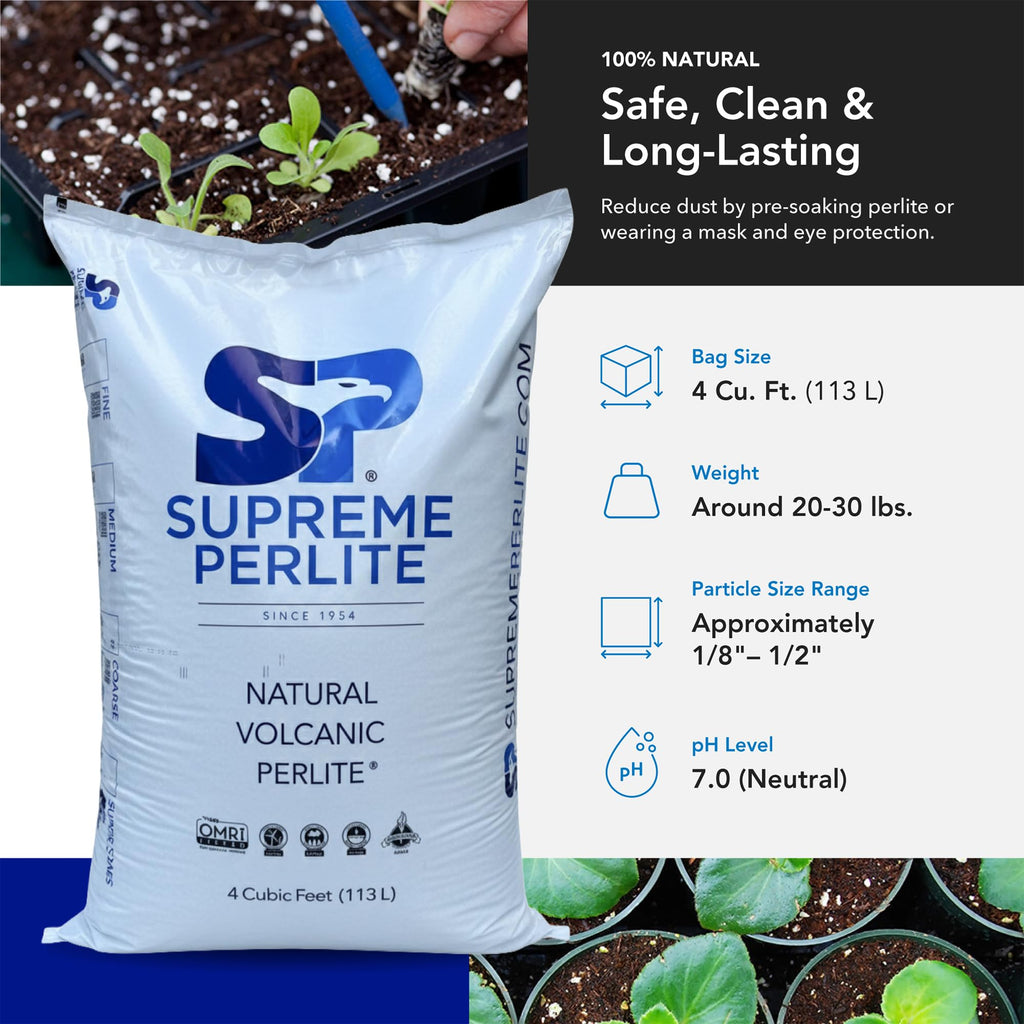 Perlite Coarse Horticultural Soil Amendment, 4 Cu Ft U234891