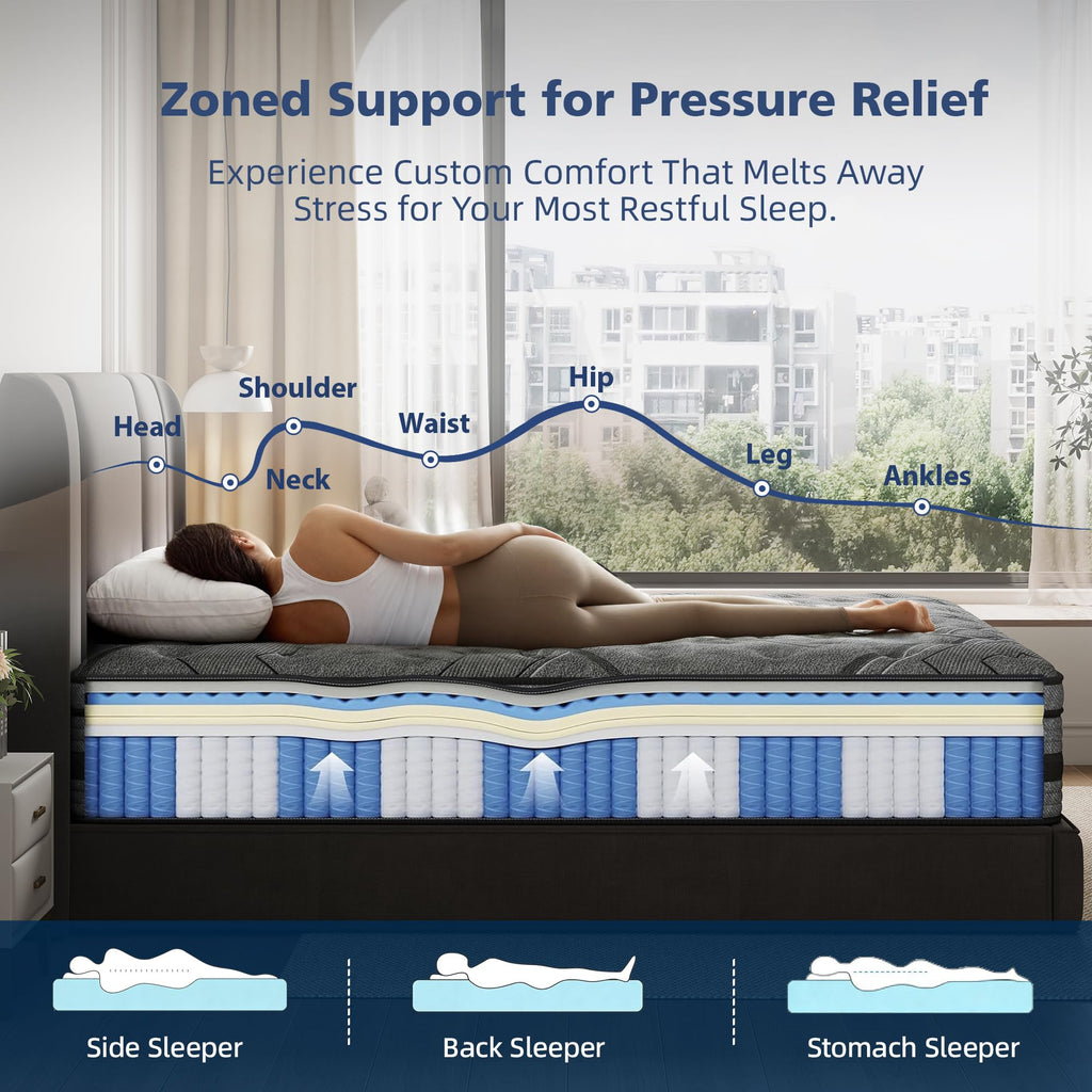 Queen Size Hybrid Memory Foam Mattress Y870054