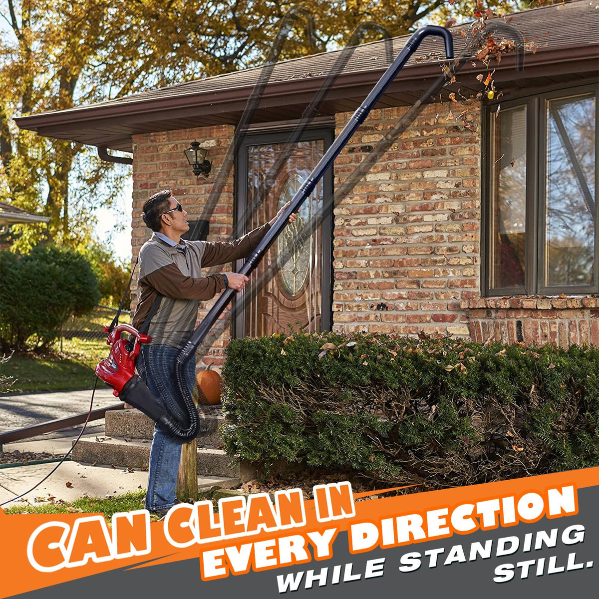 Leaf Blower Gutter Attachment with Telescopic Hose, 11 Feet R320