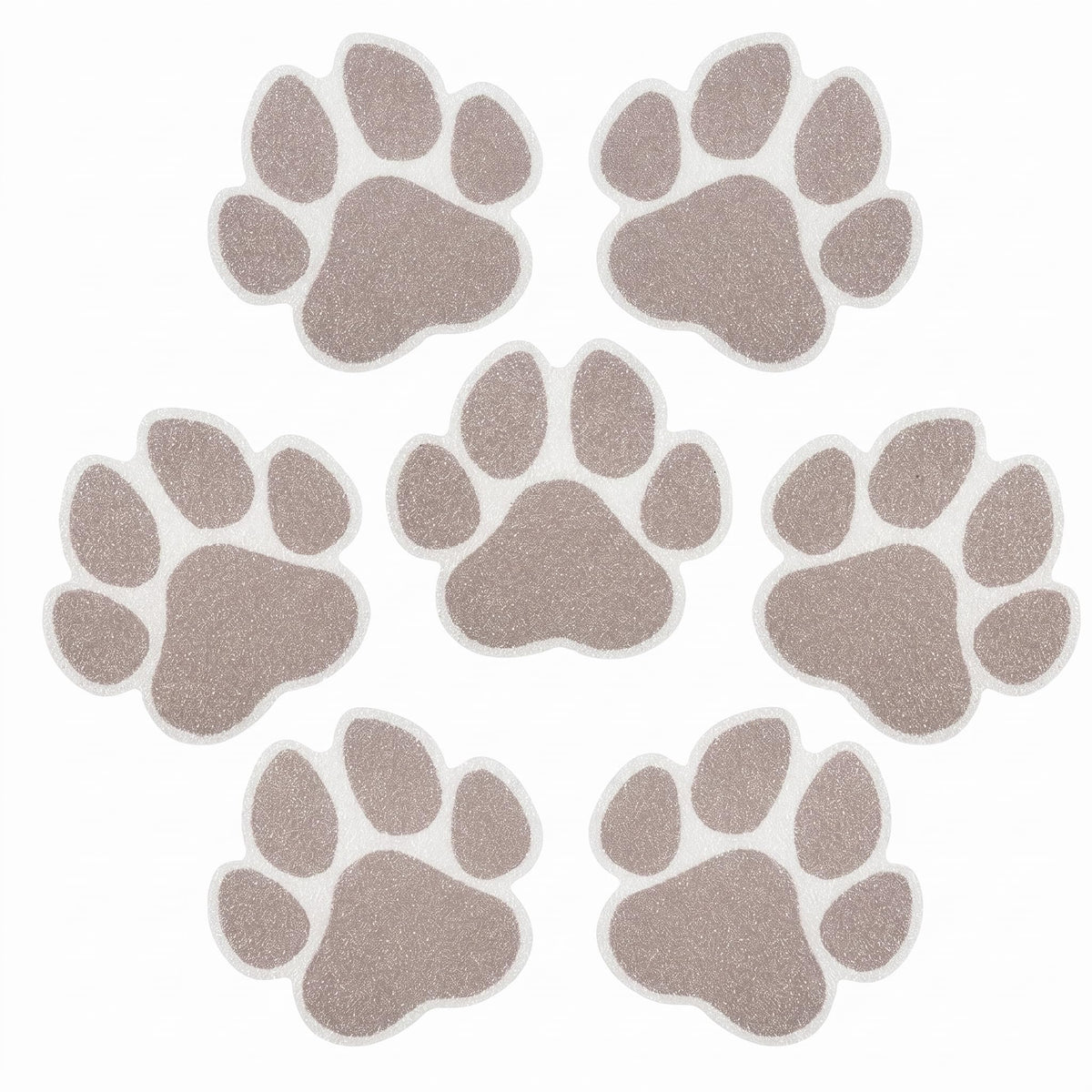 Grey Checkered Dog Paw Non Slip Stickers M26869