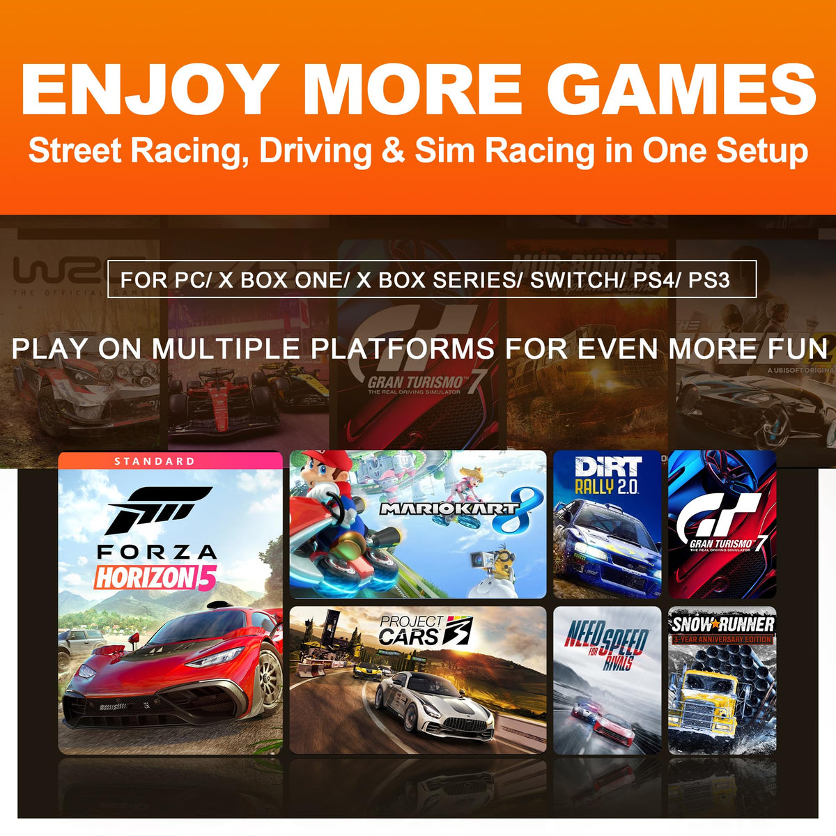 Gaming Steering Wheel with Pedals O46165